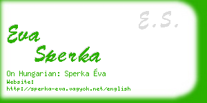 eva sperka business card